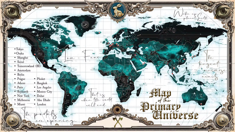The Portals Are Opening – Old Age Map of the Primary Universe (2.2m Limited Edition Tapestry/Flag)