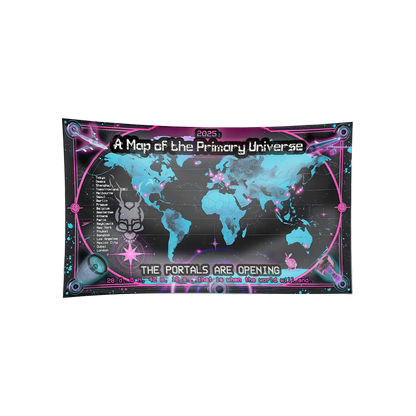 The Portals Are Opening – Map of the Primary Universe (1.5m Limited Edition Tapestry/Flag)