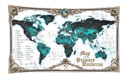 The Portals Are Opening – Old Age Map of the Primary Universe (2.2m Limited Edition Tapestry/Flag)