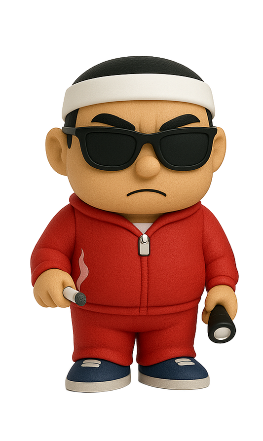 GUY IN RED TRACKSUIT × LABUBU
