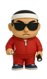 GUY IN RED TRACKSUIT × LABUBU