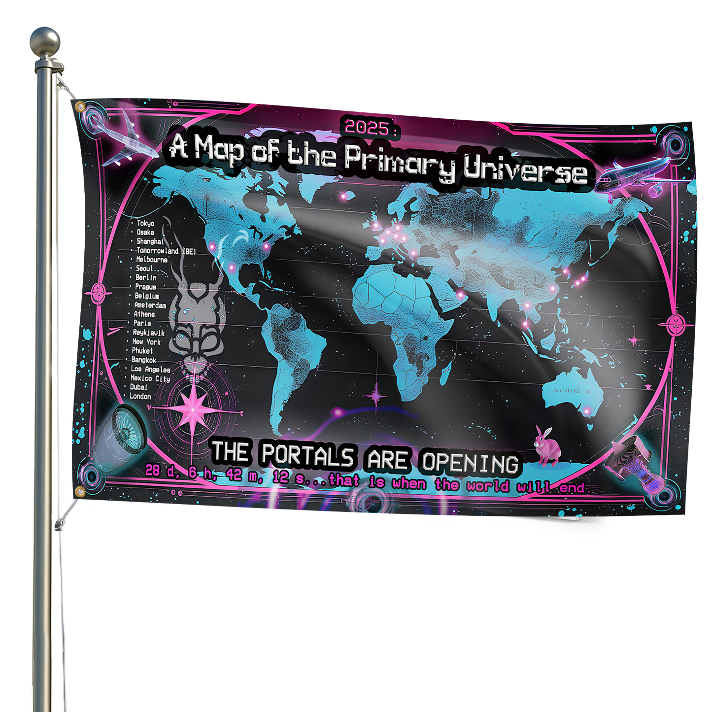 The Portals Are Opening – Map of the Primary Universe (1.5m Limited Edition Tapestry/Flag)