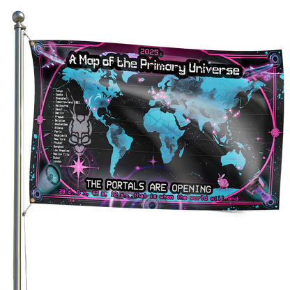 The Portals Are Opening – Map of the Primary Universe (1.5m Limited Edition Tapestry/Flag)