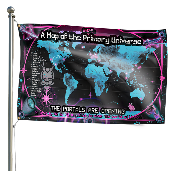 The Portals Are Opening – Map of the Primary Universe (1.5m Limited Edition Tapestry/Flag)