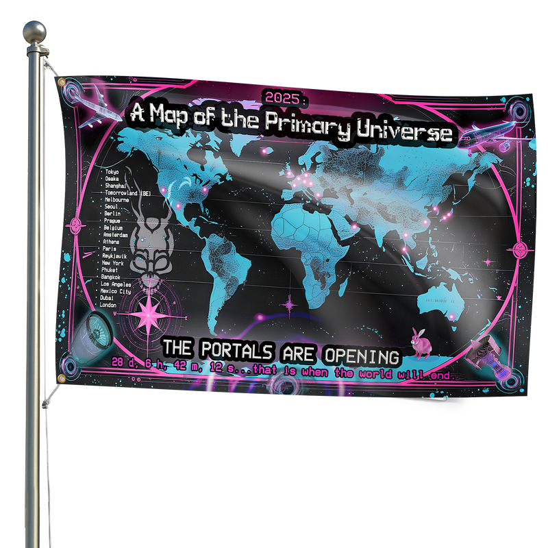 The Portals Are Opening – Map of the Primary Universe (1.5m Limited Edition Tapestry/Flag)
