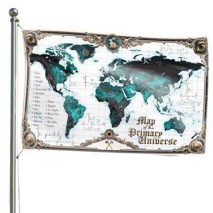 The Portals Are Opening – Old Age Map of the Primary Universe (2.2m Limited Edition Tapestry/Flag)