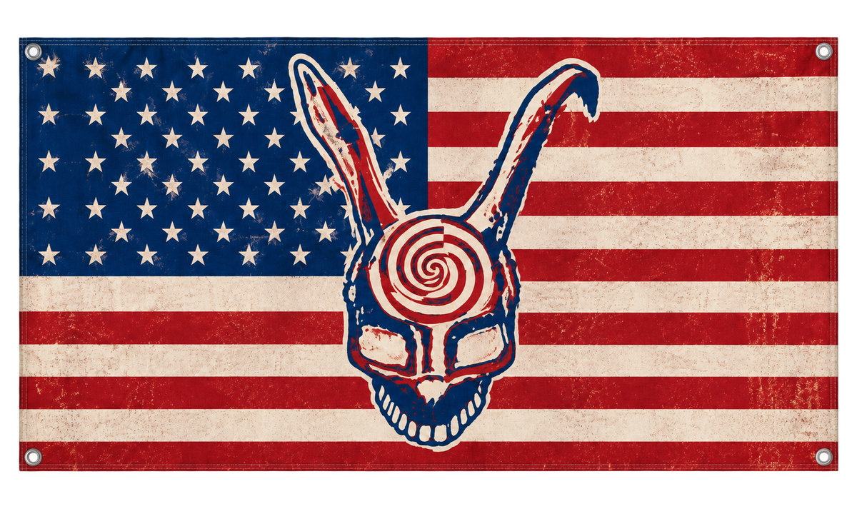 Frank Rabbit USA Flag — 150 × 90 cm with four corner grommets